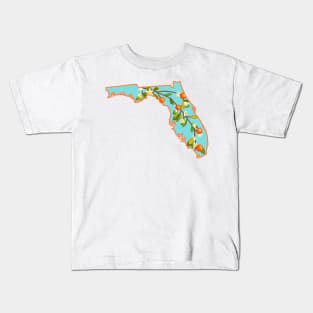 Florida state flower orange blossom Kids T-Shirt